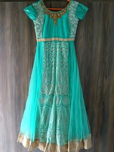 Teal Anarkali Dress