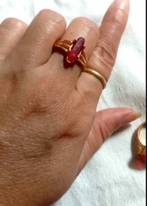 Elegant pink Stone Ring like rubi