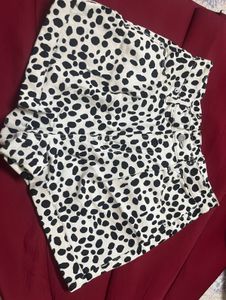 Dalmatian Print High-Waisted Shorts