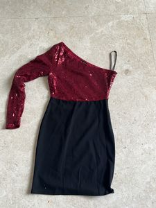 Shein Sequin One Shoulder Dress