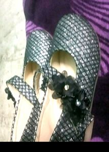 Sparkly Flower Ballet Flats