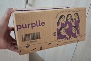 Purple cardboard box