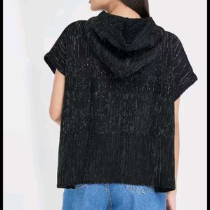 Black Poncho Pullover