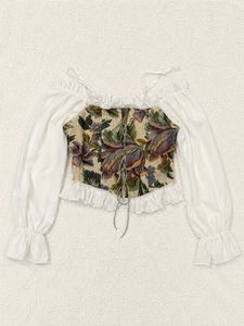 🌷Vintage-inspired floral corset top ✨