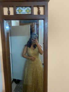 Elegant Gold Embellished Gown
