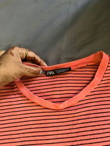 Zara Crop Top Coral Color