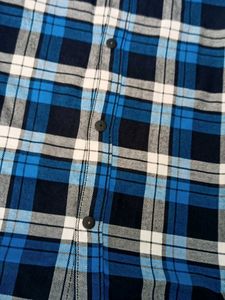 SPYKAR Men's Blue Plaid Flannel Shirt
