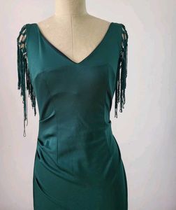 Elegant Emerald Green Evening Dress
