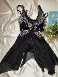 Black  Sleepwear Slip