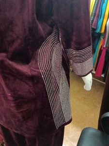 Party Wear Elegant Velvet Coord Set