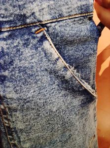 Denim Button-Front Mini Dress