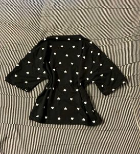 Black Heart Print Tee