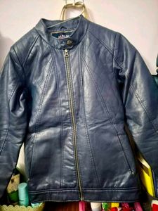 Fort Collins Blue Faux Leather Jacket (Size M)