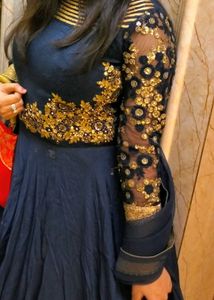 Elegant Gown In Beautiful Work With Dupatta