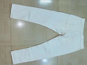 Classic White Straight Leg Jeans