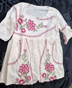 Embroidered Cotton Top