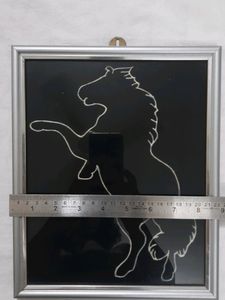 Vintage Horse Silhouette Framed Art