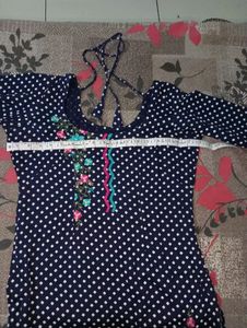 Beautiful Navy Blue Suit With Patiala Salwar
