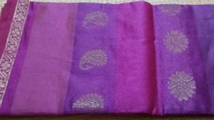 Brand New Elegant Purple Silk Blend Saree