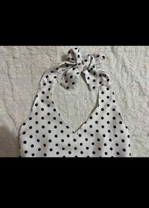 Polka Dot Halter Neck Top