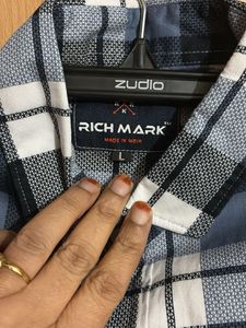 Checked Blue Casual Shirt