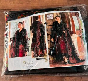 Black &amp; Red Paisley Print Kurta Set