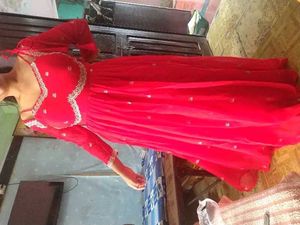 Stunning Red Anarkali Suit