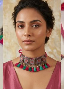 Boho Tassel Choker Necklace