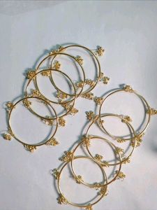 Set of 8 new pinteresty kashmiri Gold  Bangles