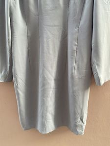 Elegant Light Blue Long Sleeve Dress