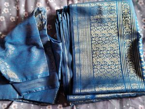 katan silk saree with blouse