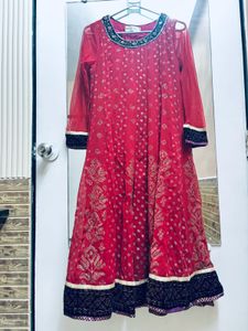 Stunning Red Embroidered Lehenga Set