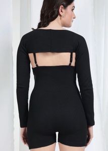 Black Jumpsuit bodyfit - with shrug