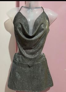Sparkling Halter Neck Party Top