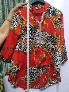 Leopard Print Updown Oversized Shirt