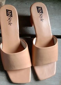 Nude Block Heels