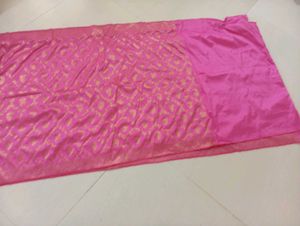 Pink Banarasi saree