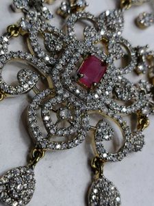 1Gm Gold Exquisite Layered Necklace with 2 jhumk