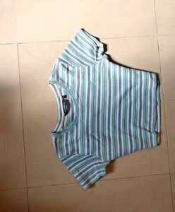 STYLE UNION Striped Blue T-Shirt