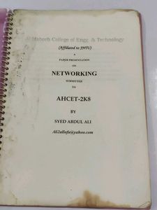 Networking Paper Presentation old stock