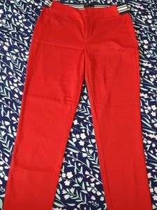Vibrant Red Classic Fit Trousers