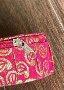 Vibrant Paisley Round Pouch