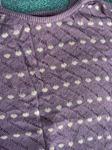 Westside: Lavender Heart Print Knit Crop Top