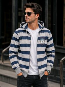 Grey Zip-Up Hoodie Jacket