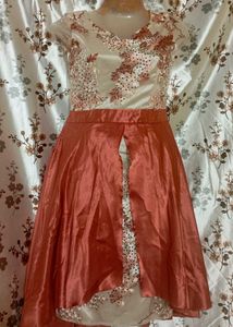 Heavy embroidered lace dress