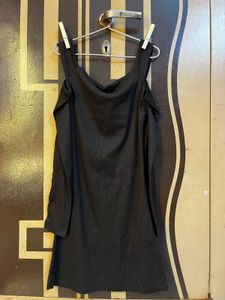 Black Cold Shoulder Top