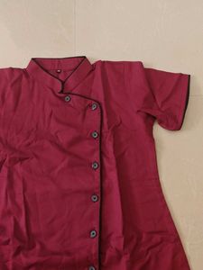 Maroon Chef Coat Style Kurta