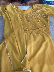 Embellished Yellow Kurta