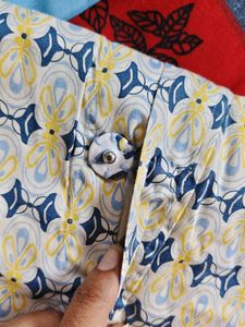 (ganpati offer) Retro Print Button-Up Shirt
