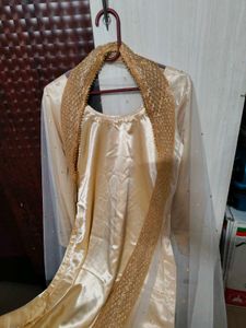 Elegant Gold Kurta Set with Dupatta
